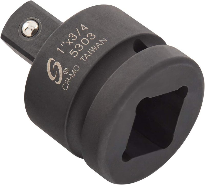 SUNEX TOOLS 5303 1 Inch Drive Impact Adapter - 1" Female x 3/4" Male, Cr-Mo Steel with Ball Detent - Image 1